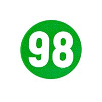 Наклейка на значок 98 (зеленый)