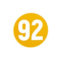 Наклейка на значок 92 (желтый)